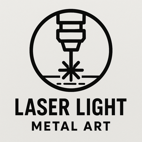 Laser light metal art