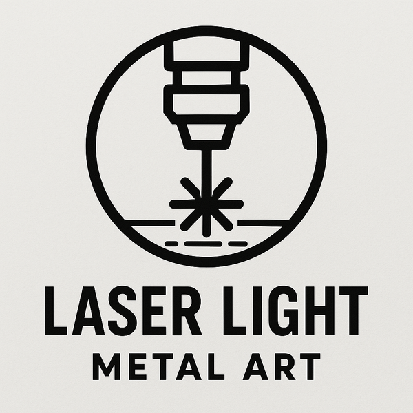 Laser light metal art