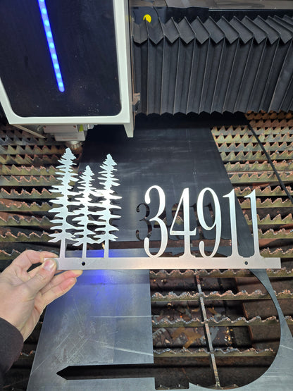 Custom Metal address sign